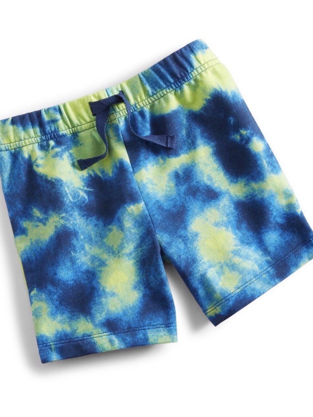 First Impressions Boys Blue Lime Green Tie Dye Shorts Kids Drawstring 6/9M